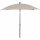 City Mittelstockschirm anthrazit/natur 180cm x 180cm Gestell Stahl anthrazit, Bezug 100% Polyester, 160g/m² natur, Lichtschutzfaktor UPF 50+