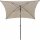 City Mittelstockschirm anthrazit/natur 180cm x 180cm Gestell Stahl anthrazit, Bezug 100% Polyester, 160g/m² natur, Lichtschutzfaktor UPF 50+
