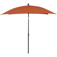 City Mittelstockschirm anthrazit/terracotta 180cm x 180cm Gestell Stahl anthrazit, Bezug 100% Polyester, 160g/m² terracotta, Lichtschutzfaktor UPF 50+