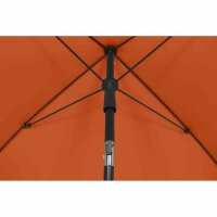 City Mittelstockschirm anthrazit/terracotta 180cm x 180cm Gestell Stahl anthrazit, Bezug 100% Polyester, 160g/m² terracotta, Lichtschutzfaktor UPF 50+
