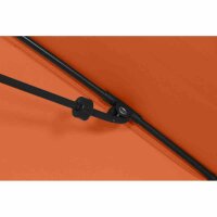 City Mittelstockschirm anthrazit/terracotta 180cm x 180cm Gestell Stahl anthrazit, Bezug 100% Polyester, 160g/m² terracotta, Lichtschutzfaktor UPF 50+