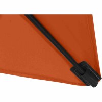 City Mittelstockschirm anthrazit/terracotta 180cm x 180cm Gestell Stahl anthrazit, Bezug 100% Polyester, 160g/m² terracotta, Lichtschutzfaktor UPF 50+