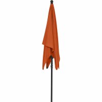 City Mittelstockschirm anthrazit/terracotta 180cm x 180cm Gestell Stahl anthrazit, Bezug 100% Polyester, 160g/m² terracotta, Lichtschutzfaktor UPF 50+