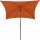 City Mittelstockschirm anthrazit/terracotta 180cm x 180cm Gestell Stahl anthrazit, Bezug 100% Polyester, 160g/m² terracotta, Lichtschutzfaktor UPF 50+