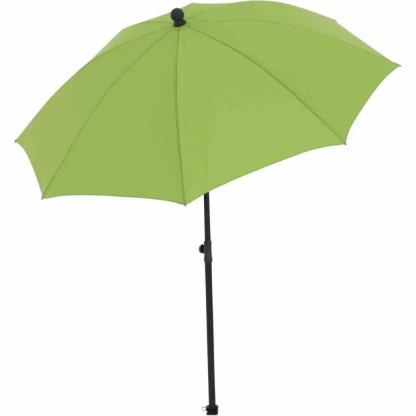 City Mittelstockschirm anthrazit/grün Ø180cm Gestell Stahl anthrazit, Bezug 100% Polyester, 160g/m² grün, Lichtschutzfaktor UPF 50+