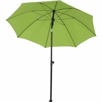 City Mittelstockschirm anthrazit/grün Ø180cm Gestell Stahl anthrazit, Bezug 100% Polyester, 160g/m² grün, Lichtschutzfaktor UPF 50+