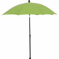 City Mittelstockschirm anthrazit/grün Ø180cm Gestell Stahl anthrazit, Bezug 100% Polyester, 160g/m² grün, Lichtschutzfaktor UPF 50+