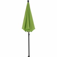 City Mittelstockschirm anthrazit/grün Ø180cm Gestell Stahl anthrazit, Bezug 100% Polyester, 160g/m² grün, Lichtschutzfaktor UPF 50+