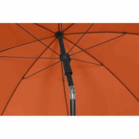 City Mittelstockschirm anthrazit/terracotta Ø180cm Gestell Stahl anthrazit, Bezug 100% Polyester, 160g/m² terracotta, Lichtschutzfaktor UPF 50+
