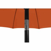 City Mittelstockschirm anthrazit/terracotta Ø180cm Gestell Stahl anthrazit, Bezug 100% Polyester, 160g/m² terracotta, Lichtschutzfaktor UPF 50+