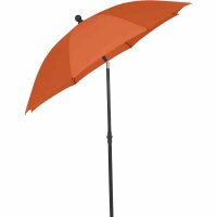 City Mittelstockschirm anthrazit/terracotta Ø180cm Gestell Stahl anthrazit, Bezug 100% Polyester, 160g/m² terracotta, Lichtschutzfaktor UPF 50+