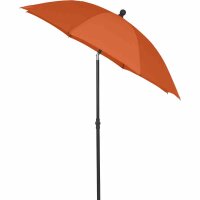City Mittelstockschirm anthrazit/terracotta Ø180cm Gestell Stahl anthrazit, Bezug 100% Polyester, 160g/m² terracotta, Lichtschutzfaktor UPF 50+