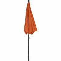City Mittelstockschirm anthrazit/terracotta Ø180cm Gestell Stahl anthrazit, Bezug 100% Polyester, 160g/m² terracotta, Lichtschutzfaktor UPF 50+