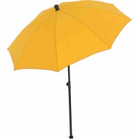City Mittelstockschirm anthrazit/gelb Ø180cm Gestell Stahl anthrazit, Bezug 100% Polyester, 160g/m² gelb, Lichtschutzfaktor UPF 50+