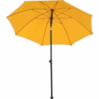 City Mittelstockschirm anthrazit/gelb Ø180cm Gestell Stahl anthrazit, Bezug 100% Polyester, 160g/m² gelb, Lichtschutzfaktor UPF 50+
