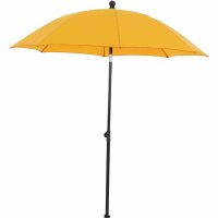 City Mittelstockschirm anthrazit/gelb Ø180cm Gestell Stahl anthrazit, Bezug 100% Polyester, 160g/m² gelb, Lichtschutzfaktor UPF 50+