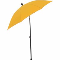 City Mittelstockschirm anthrazit/gelb Ø180cm Gestell Stahl anthrazit, Bezug 100% Polyester, 160g/m² gelb, Lichtschutzfaktor UPF 50+