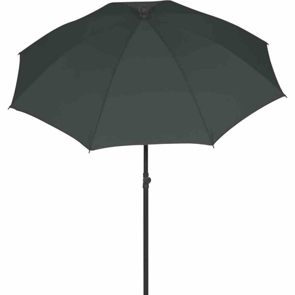 City Mittelstockschirm anthrazit/grau Ø180cm Gestell Stahl anthrazit, Bezug 100% Polyester, 160g/m² grau, Lichtschutzfaktor UPF 50+