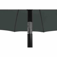 City Mittelstockschirm anthrazit/grau Ø180cm Gestell Stahl anthrazit, Bezug 100% Polyester, 160g/m² grau, Lichtschutzfaktor UPF 50+