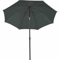City Mittelstockschirm anthrazit/grau Ø180cm Gestell Stahl anthrazit, Bezug 100% Polyester, 160g/m² grau, Lichtschutzfaktor UPF 50+