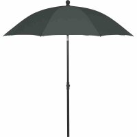 City Mittelstockschirm anthrazit/grau Ø180cm Gestell Stahl anthrazit, Bezug 100% Polyester, 160g/m² grau, Lichtschutzfaktor UPF 50+
