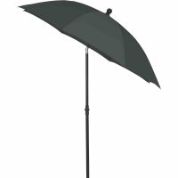 City Mittelstockschirm anthrazit/grau Ø180cm Gestell Stahl anthrazit, Bezug 100% Polyester, 160g/m² grau, Lichtschutzfaktor UPF 50+