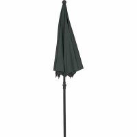 City Mittelstockschirm anthrazit/grau Ø180cm Gestell Stahl anthrazit, Bezug 100% Polyester, 160g/m² grau, Lichtschutzfaktor UPF 50+