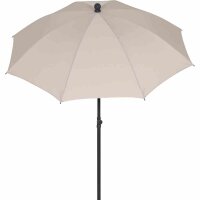 City Mittelstockschirm anthrazit/natur Ø180cm Gestell Stahl anthrazit, Bezug 100% Polyester, 160g/m² natur, Lichtschutzfaktor UPF 50+