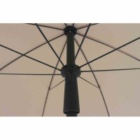 City Mittelstockschirm anthrazit/natur Ø180cm Gestell Stahl anthrazit, Bezug 100% Polyester, 160g/m² natur, Lichtschutzfaktor UPF 50+