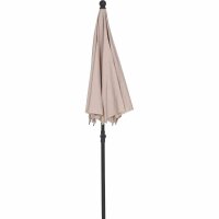 City Mittelstockschirm anthrazit/natur Ø180cm Gestell Stahl anthrazit, Bezug 100% Polyester, 160g/m² natur, Lichtschutzfaktor UPF 50+
