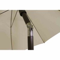 City Mittelstockschirm anthrazit/natur Ø180cm Gestell Stahl anthrazit, Bezug 100% Polyester, 160g/m² natur, Lichtschutzfaktor UPF 50+