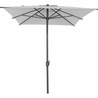 Isa Mittelstockschirm anthrazit/stone 200cm x 300cm Gestell Aluminium anthrazit, Streben Stahl, Bezug 100% Polyester, 180g/m² stone, UPF 50+