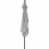 Isa Mittelstockschirm anthrazit/stone 200cm x 300cm Gestell Aluminium anthrazit, Streben Stahl, Bezug 100% Polyester, 180g/m² stone, UPF 50+