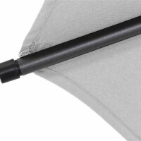 Isa Mittelstockschirm anthrazit/stone 200cm x 300cm Gestell Aluminium anthrazit, Streben Stahl, Bezug 100% Polyester, 180g/m² stone, UPF 50+