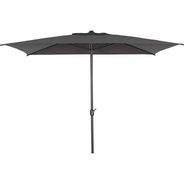 Isa Mittelstockschirm anthrazit/anthrazit 200cm x 300cm Gestell Aluminium anthrazit, Streben Stahl, Bezug 100% Polyester, 180g/m² anthrazit, UPF 50+