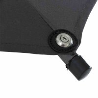 Isa Mittelstockschirm anthrazit/anthrazit 200cm x 300cm Gestell Aluminium anthrazit, Streben Stahl, Bezug 100% Polyester, 180g/m² anthrazit, UPF 50+