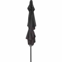 Isa Mittelstockschirm anthrazit/anthrazit 200cm x 300cm Gestell Aluminium anthrazit, Streben Stahl, Bezug 100% Polyester, 180g/m² anthrazit, UPF 50+