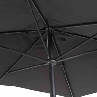 Isa Mittelstockschirm anthrazit/anthrazit 200cm x 300cm Gestell Aluminium anthrazit, Streben Stahl, Bezug 100% Polyester, 180g/m² anthrazit, UPF 50+
