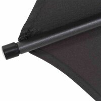 Isa Mittelstockschirm anthrazit/anthrazit 200cm x 300cm Gestell Aluminium anthrazit, Streben Stahl, Bezug 100% Polyester, 180g/m² anthrazit, UPF 50+