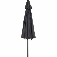 Isa Mittelstockschirm anthrazit/anthrazit Ø300cm Gestell Aluminium anthrazit, Streben Stahl, Bezug 100% Polyester, 180g/m² anthrazit, UPF 50+