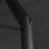 Isa Mittelstockschirm anthrazit/anthrazit Ø300cm Gestell Aluminium anthrazit, Streben Stahl, Bezug 100% Polyester, 180g/m² anthrazit, UPF 50+