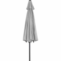 Isa Mittelstockschirm anthrazit/stone Ø300cm Gestell Aluminium anthrazit, Streben Stahl, Bezug 100% Polyester, 180g/m² stone, UPF 50+