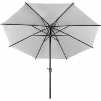 Isa Mittelstockschirm anthrazit/stone Ø300cm Gestell Aluminium anthrazit, Streben Stahl, Bezug 100% Polyester, 180g/m² stone, UPF 50+