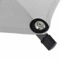 Isa Mittelstockschirm anthrazit/stone Ø300cm Gestell Aluminium anthrazit, Streben Stahl, Bezug 100% Polyester, 180g/m² stone, UPF 50+