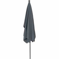 Tropico Mittelstockschirm anthrazit/grau 210cm x 140cm Gestell Stahl anthrazit, Bezug 100% Polyester, 180g/m² in grau, Lichtschutzfaktor UPF 50+