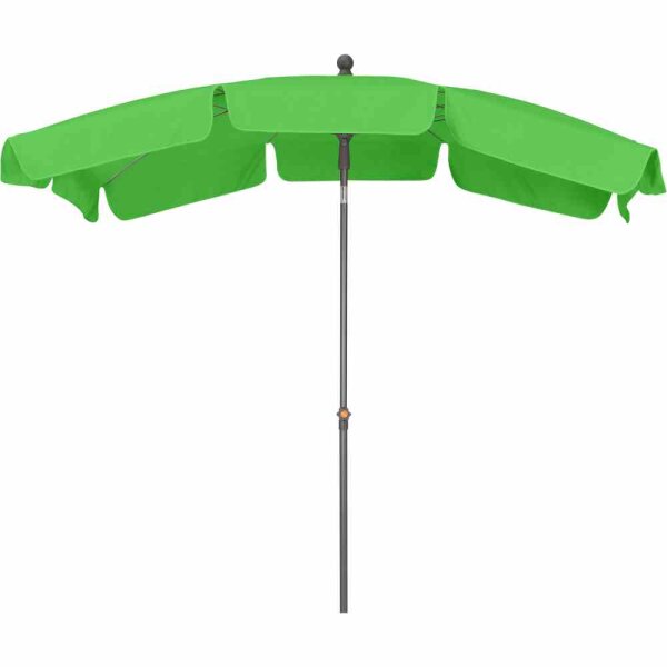 Tropico Mittelstockschirm anthrazit/limette 210cm x 140cm Gestell Stahl anthrazit, Bezug 100% Polyester, 180g/m² in limette, Lichtschutzfaktor UPF 50+