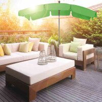 Tropico Mittelstockschirm anthrazit/limette 210cm x 140cm Gestell Stahl anthrazit, Bezug 100% Polyester, 180g/m² in limette, Lichtschutzfaktor UPF 50+
