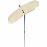 Tropico Mittelstockschirm anthrazit/natur 210cm x 140cm Gestell Stahl anthrazit, Bezug 100% Polyester, 180g/m² in natur, Lichtschutzfaktor UPF 50+
