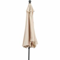 Tropico Mittelstockschirm anthrazit/natur Ø200cm Gestell Stahl anthrazit, Bezug 100% Polyester, 180g/m² in natur, Lichtschutzfaktor UPF 50+