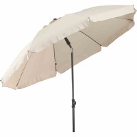 Tropico Mittelstockschirm anthrazit/natur Ø200cm Gestell Stahl anthrazit, Bezug 100% Polyester, 180g/m² in natur, Lichtschutzfaktor UPF 50+